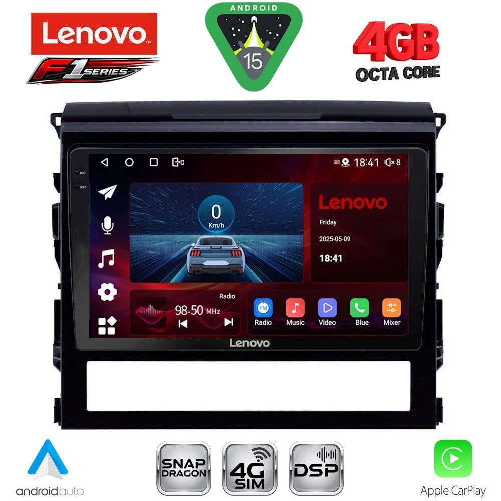 SSQ9725_15 LENOVO SSQ 9725_CPA (9inc) MULTIMEDIA TABLET for TOYOTA LANDCRUISER mod. 2016-2019 - Image 1