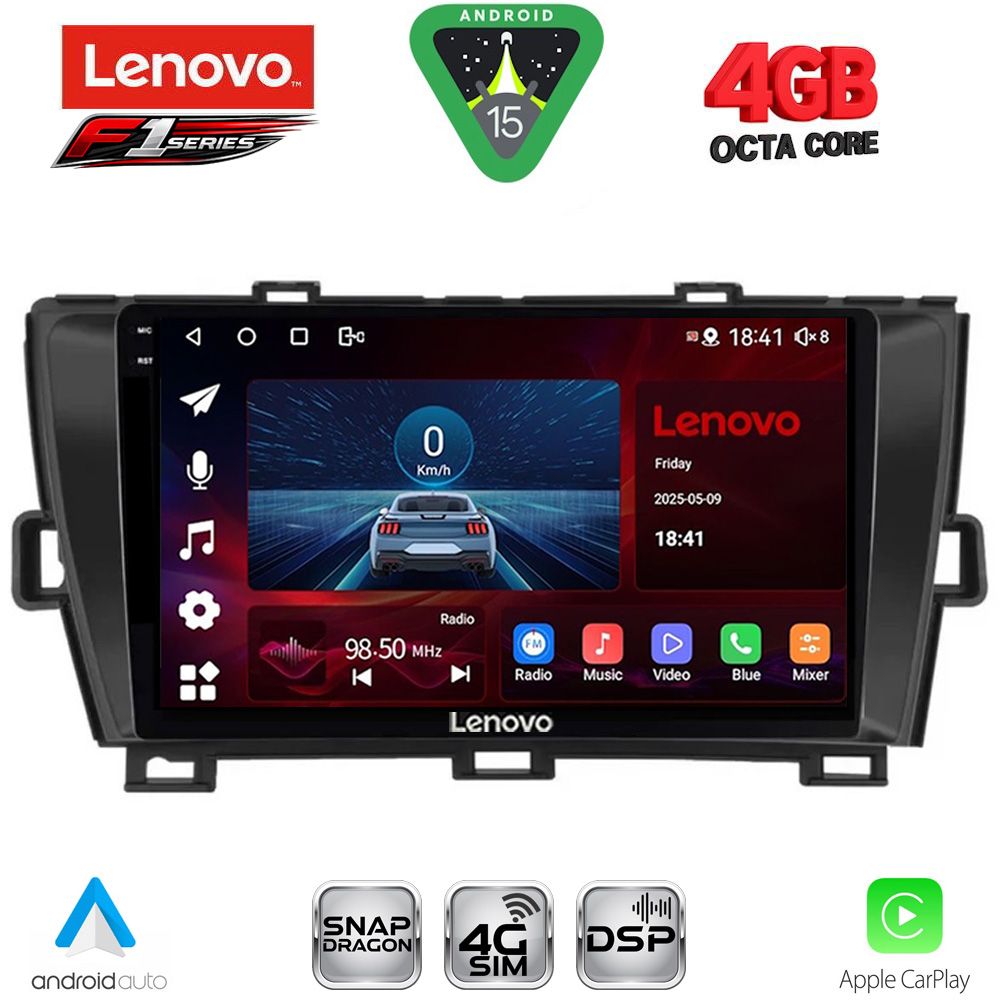 SSQ9726BL_15 LENOVO SSQ 9726BL_CPA (9inc) MULTIMEDIA TABLET for TOYOTA PRIUS mod. 2009-2015 (BLACK) - Image 1