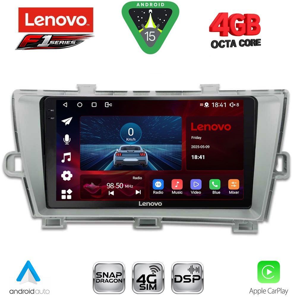 SSQ9726_15 LENOVO SSQ 9726SL_CPA (9inc) MULTIMEDIA TABLET for TOYOTA PRIUS mod. 2009-2015 (SILVER) - Image 1