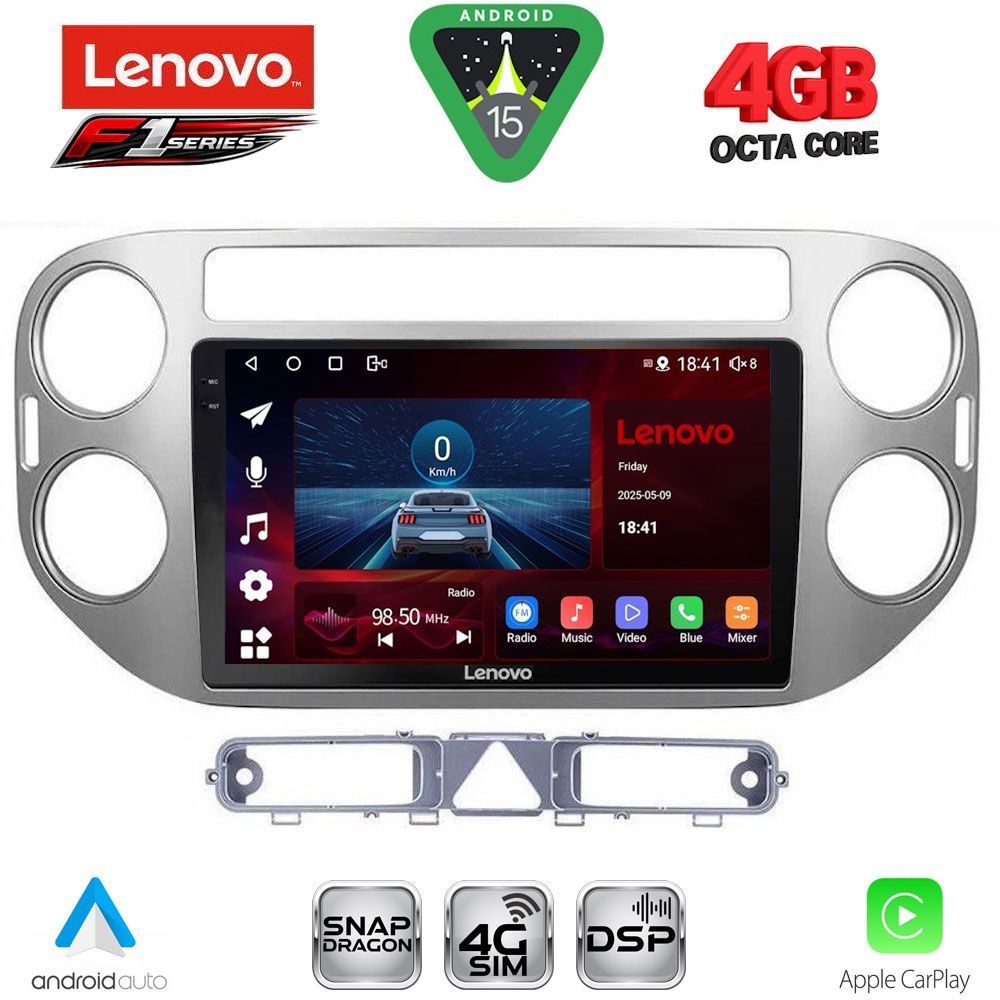 SSQ9759GR_15 LENOVO SSQ 9759GR_CPA (9inc) MULTIMEDIA TABLET for VW TIGUAN mod. 2004-2011 (GREY) - Image 1