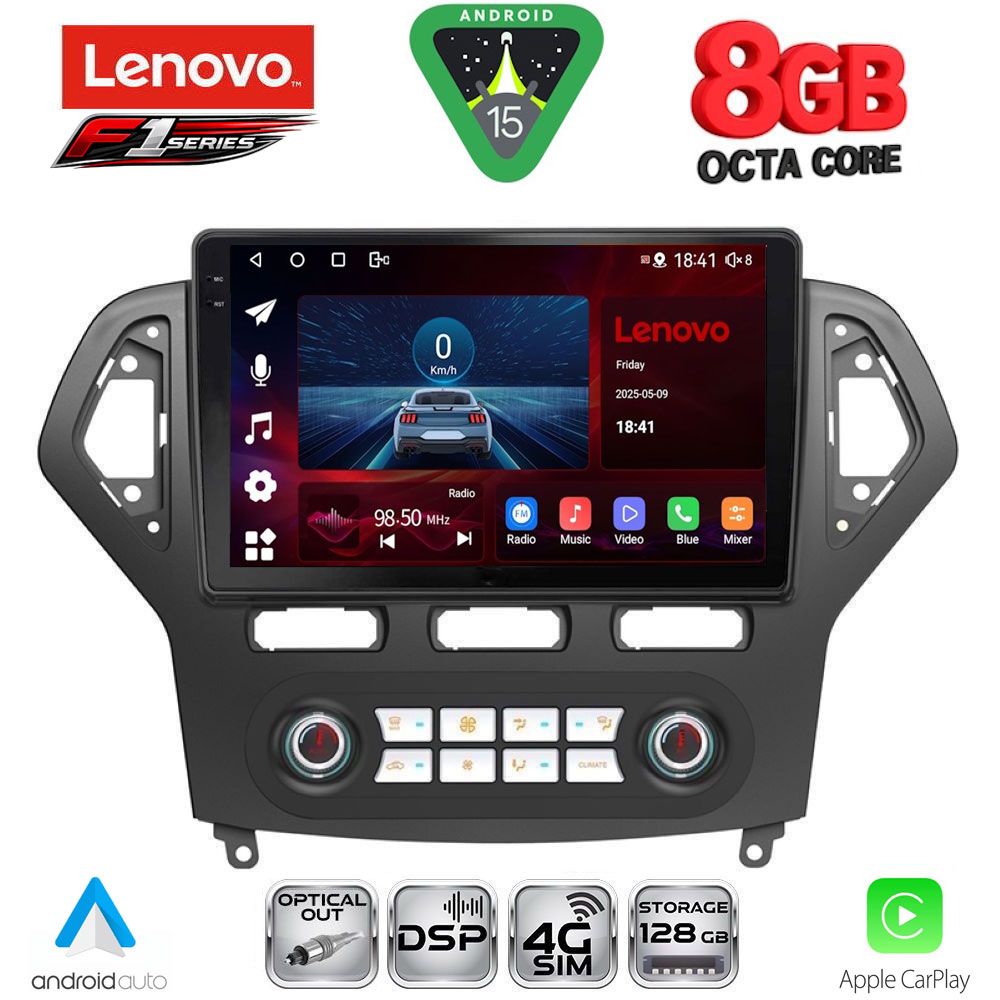 SSR10162CL_15 LENOVO SSR 10162_CPA CLIMA (10inc) MULTIMEDIA TABLET for FORD MONDEO mod. 2007-2011 - Image 1