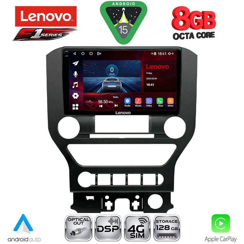 SSR10166-4BUT_15 LENOVO SSR 10166_CPA 4BUT (9inc) MULTIMEDIA TABLET for FORD MUSTANG mod. 2015-2020 - Image 1