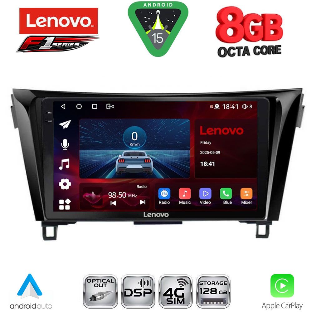 SSR10468_15 LENOVO SSR 10468_CPA (10inc) MULTIMEDIA TABLET for NISSAN QASHQAI - XTRAIL mod. 2014-2021 - Image 1