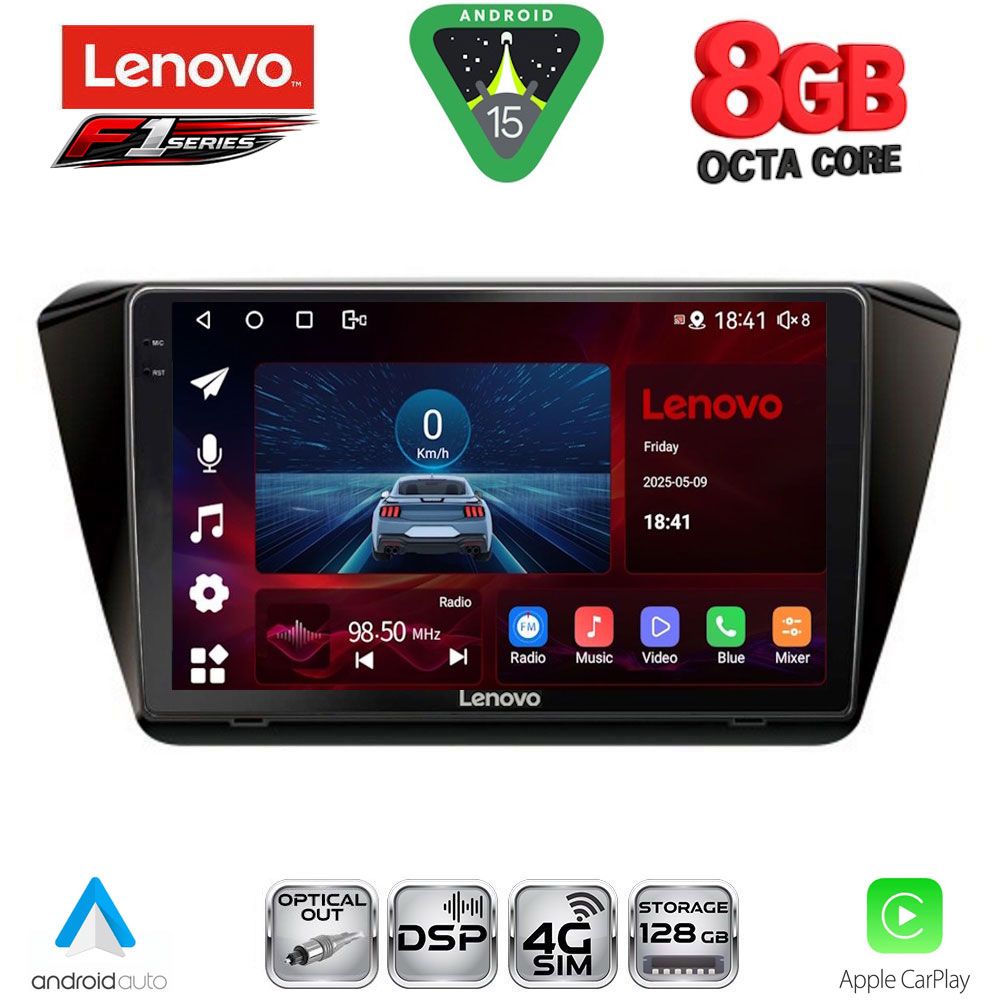 SSR10605_15 LENOVO SSR 10605_CPA (10inc) MULTIMEDIA TABLET for SKODA SUPERB mod. 2015-2023 - Image 1