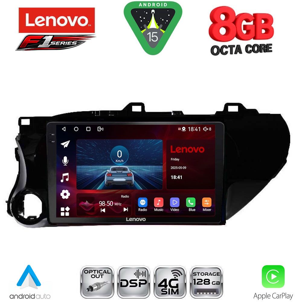 SSR10721_15 LENOVO SSR 10721_CPA (10inc) MULTIMEDIA TABLET for TOYOTA HILUX mod. 2017-2026 - Image 1