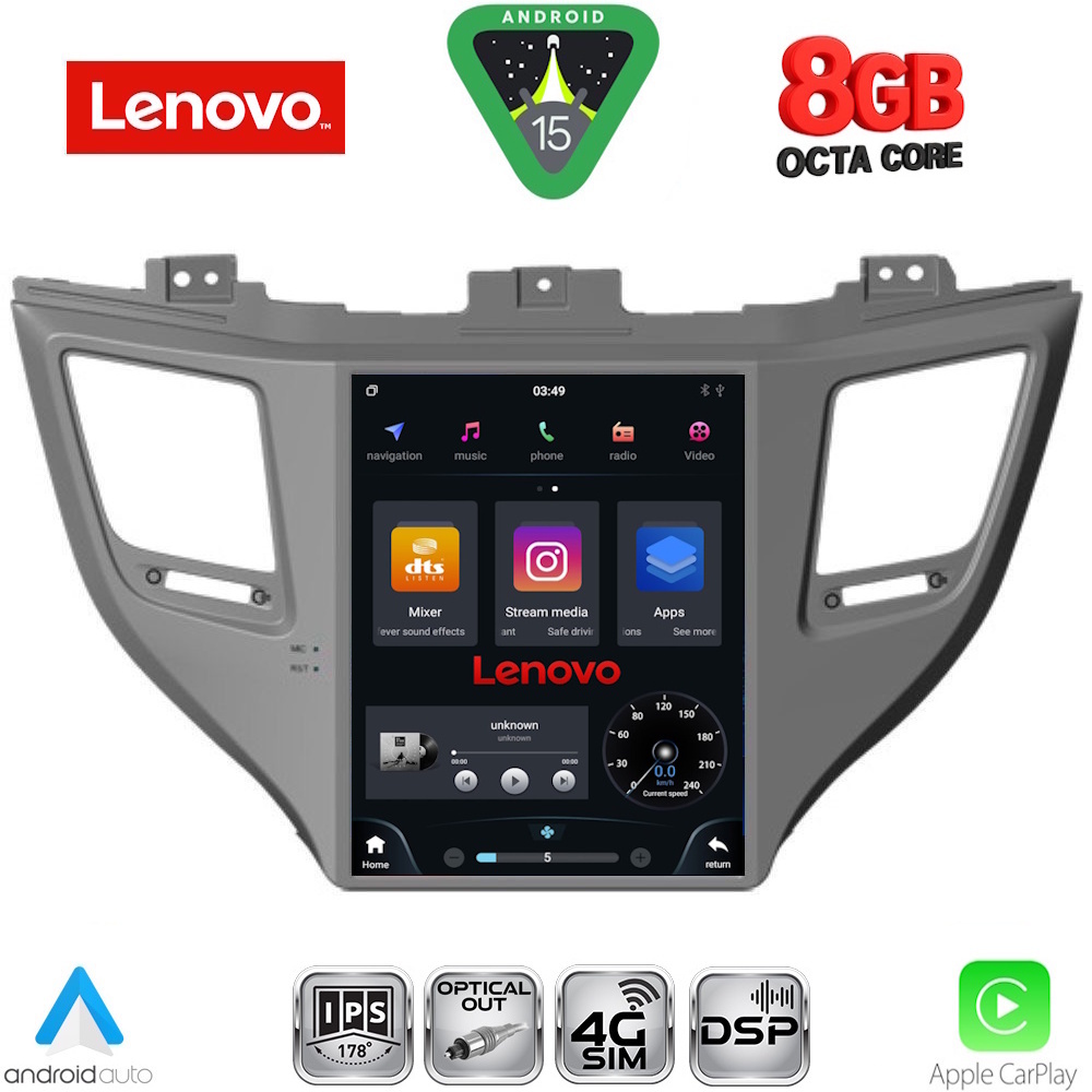 SSW10997_15 LENOVO SSW 10997_CPA TESLA STYLE for HYUNDAI TUCSON mod. 2015-2019 - Image 1