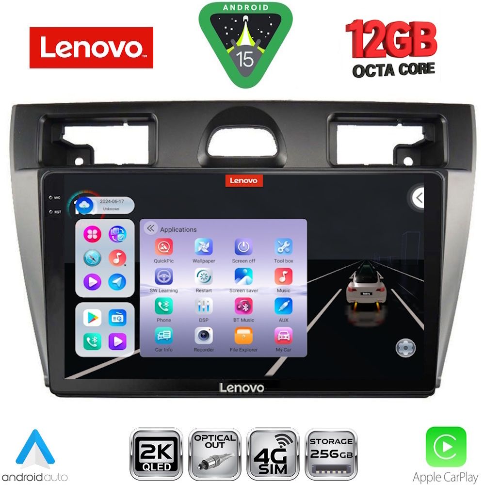 SSZ12153SL_15 LENOVO SSZ 12153SL_CPA (9inc) MULTIMEDIA TABLET for FORD FIESTA mod. 2005-2008 (SILVER) - Image 1