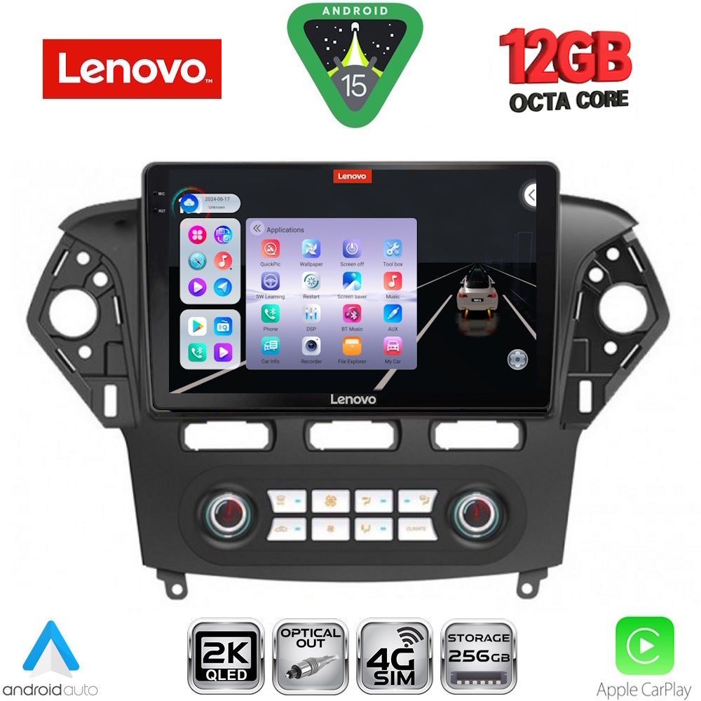 SSZ12163CL_15 LENOVO SSZ 12163_CPA CLIMA (10inc) MULTIMEDIA TABLET for FORD MONDEO mod. 2011-2013 - Image 1