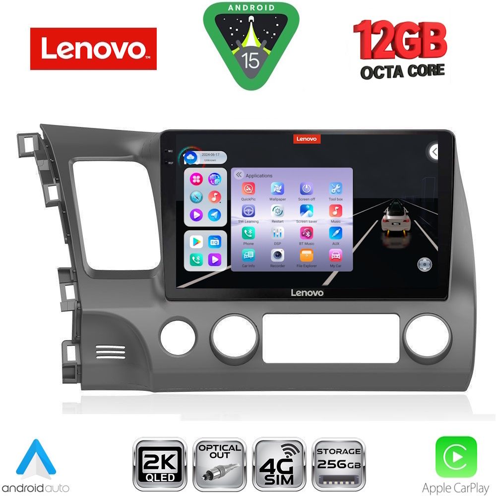 SSZ12188_15 LENOVO SSZ 12188_CPA (10inc) MULTIMEDIA TABLET for HONDA CIVIC 4D mod. 2006-2012 - Image 1