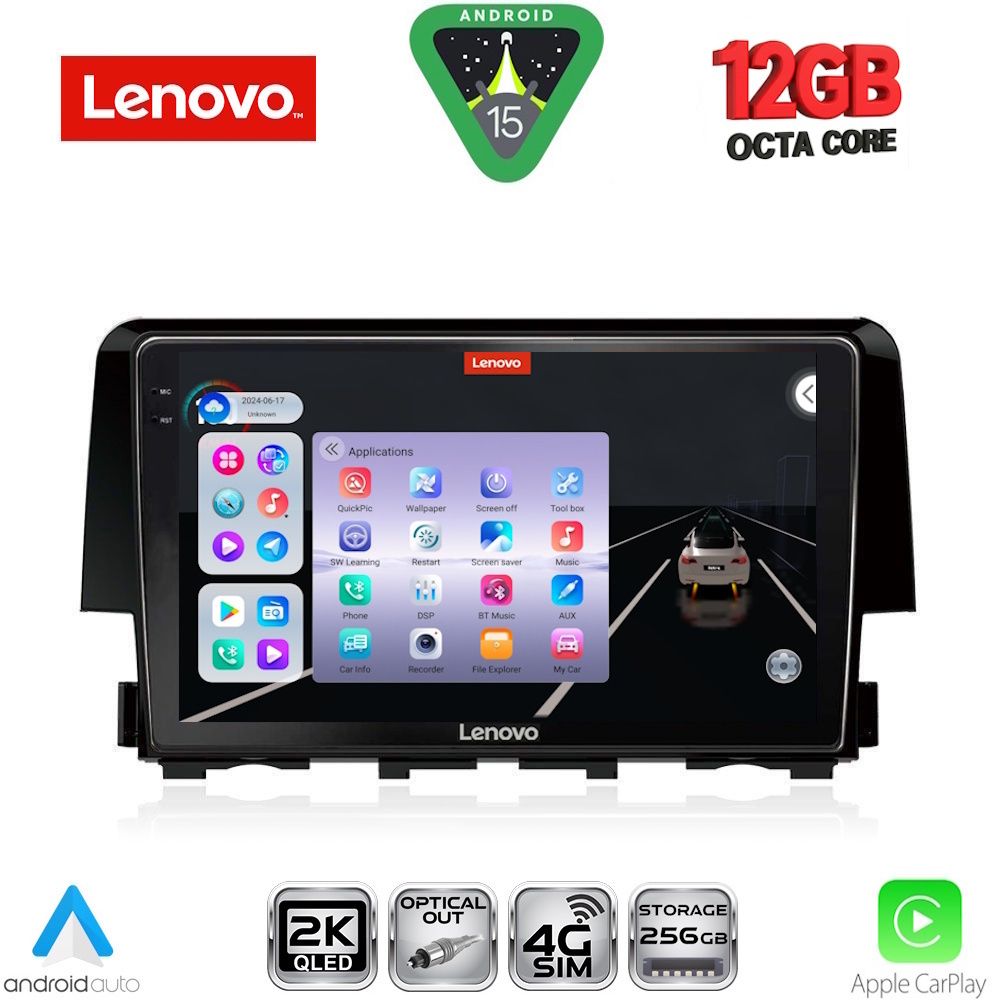 SSZ12191_15 LENOVO SSZ 12191_CPA (9inc) MULTIMEDIA TABLET for HONDA CIVIC mod. 2016-2021 - Image 1