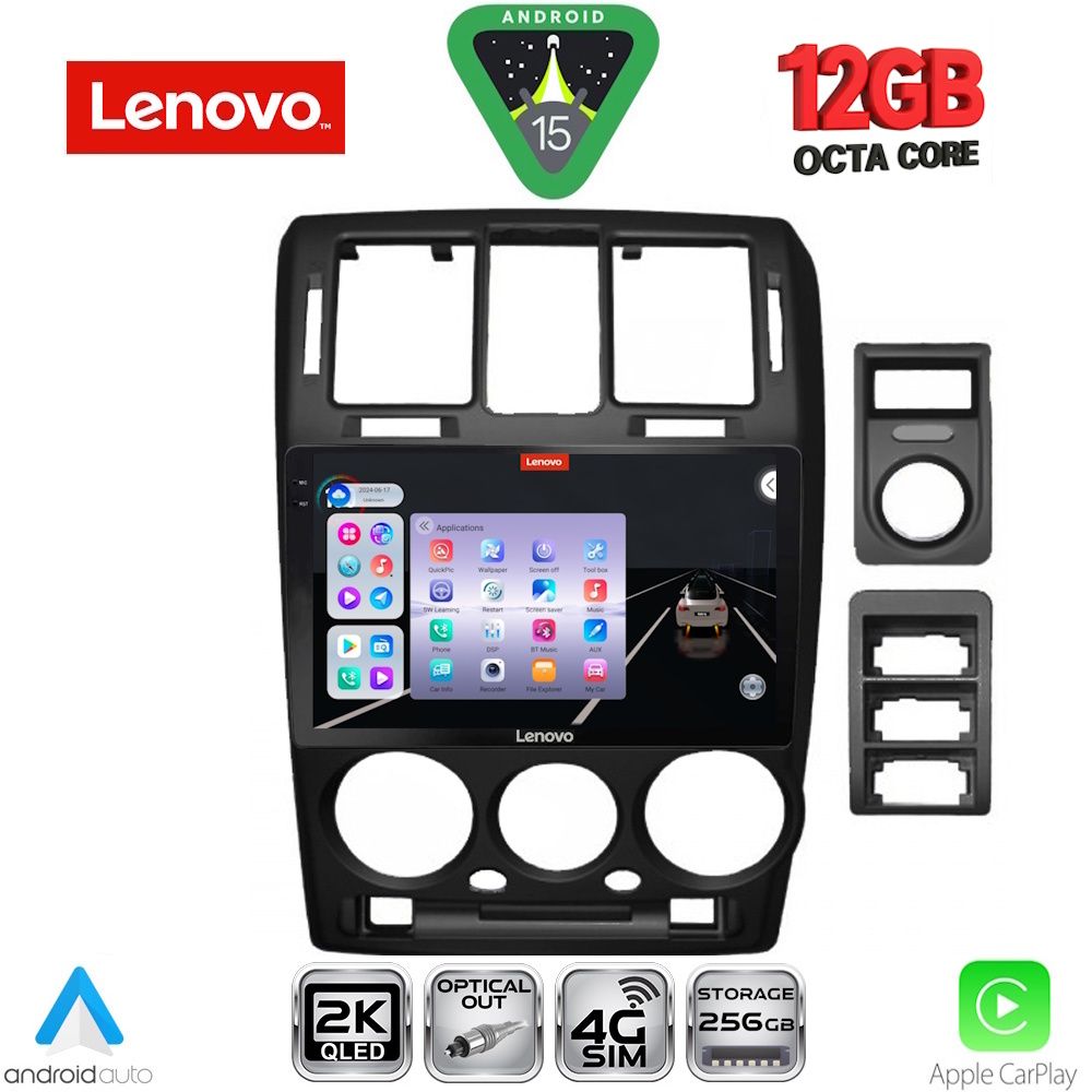SSZ12222BL_15 LENOVO SSZ 12222BL_CPA (9inc) MULTIMEDIA TABLET for HYUNDAI GETZ mod. 2002-2011 (BLACK) - Image 1