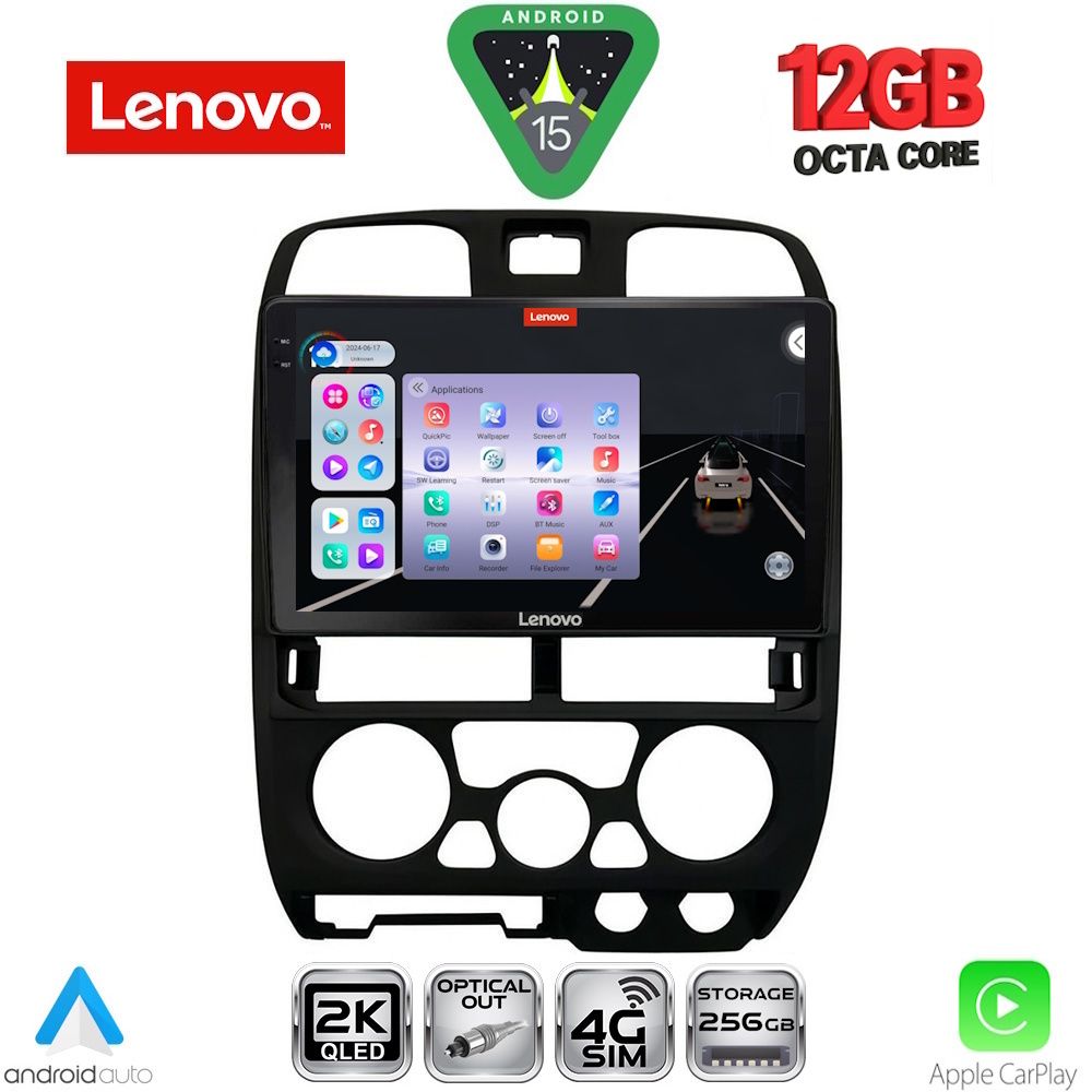 SSZ12253BL_15 LENOVO SSZ 12253BL_CPA (9inc) MULTIMEDIA TABLET for ISUZU D-MAX mod. 2002-2008 (BLACK) - Image 1