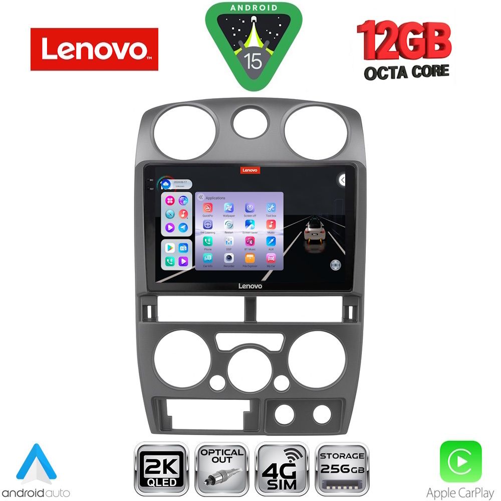 SSZ12254GR_15 LENOVO SSZ 12254GR_CPA (9inc) MULTIMEDIA TABLET for ISUZU D-MAX mod. 2008-2012 (GREY) - Image 1