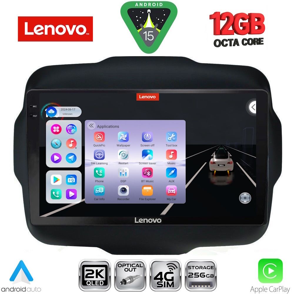 SSZ12290_15 LENOVO SSZ 12290_CPA (9inc) MULTIMEDIA TABLET for JEEP RENEGADE mod. 2014-2025 - Image 1