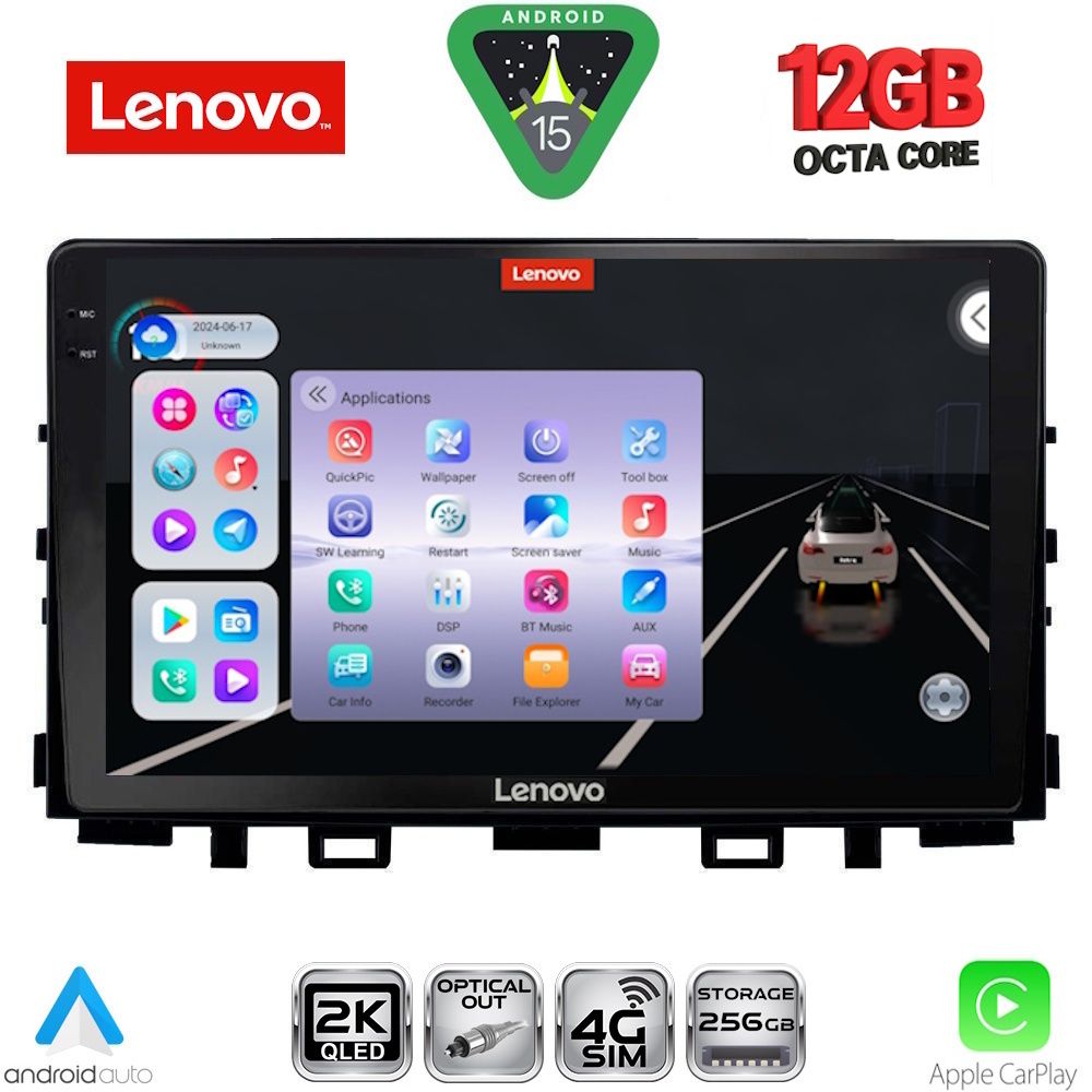 SSZ12316_15 LENOVO SSZ 12316_CPA (9inc) MULTIMEDIA TABLET for KIA RIO mod. 2018-2026 – STONIC mod. 2017-2026 - Image 1