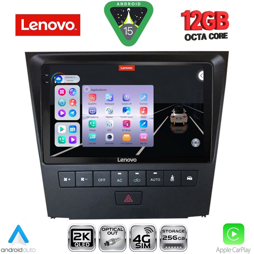 SSZ12341_15 LENOVO SSZ 12341_CPA (9inc) MULTIMEDIA TABLET for LEXUS GS mod. 2004-2011 - Image 1