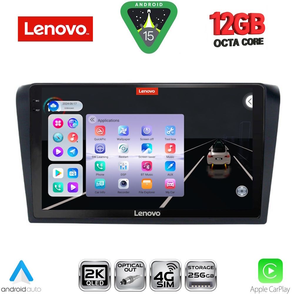 SSZ12365_15 LENOVO SSZ 12365_CPA (9inc) MULTIMEDIA TABLET for MAZDA 3 mod. 2003-2008 - Image 1
