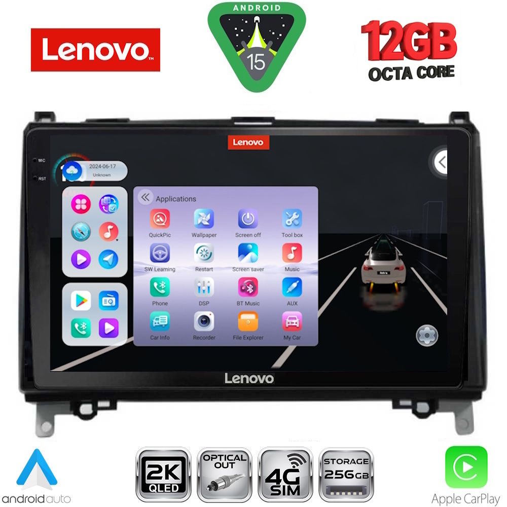 SSZ12400_15 LENOVO SSZ 12400_CPA (9inc) MULTIMEDIA TABLET for MERCEDES A – B -SPRINTER – VITO mod. 2007-2020 - Image 1