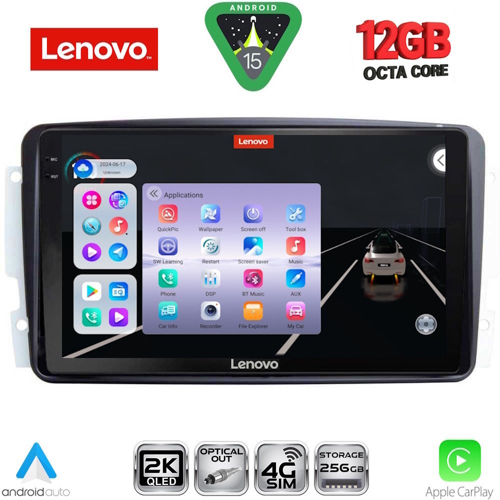 SSZ12401_15 LENOVO SSZ 12401_CPA (9inc) MULTIMEDIA TABLET for MERCEDES CLK (W209) mod. 2000-2004 - Image 1