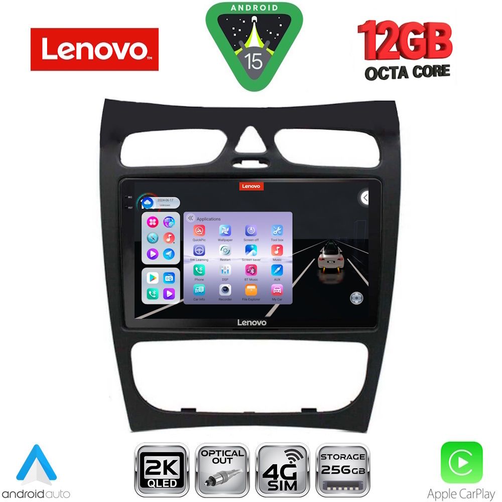 SSZ12406_15 LENOVO SSZ 12406_CPA (9inc) MULTIMEDIA TABLET for MERCEDES CLK (W209) mod. 2000-2004 - Image 1
