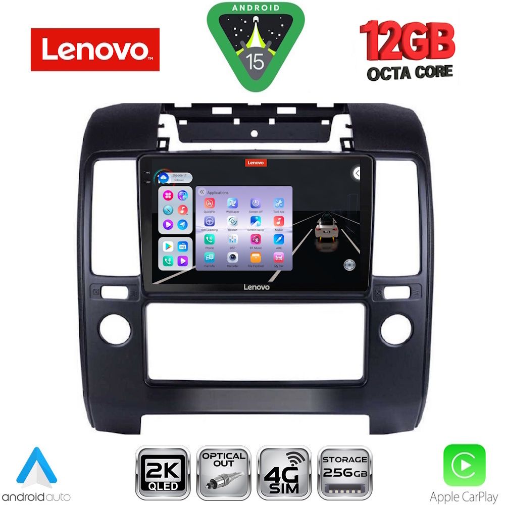 SSZ12454_15 LENOVO SSZ 12454_CPA A/C (9inc) MULTIMEDIA TABLET for NISSAN NAVARA D40 mod. 2006-2011 με A/C - Image 1