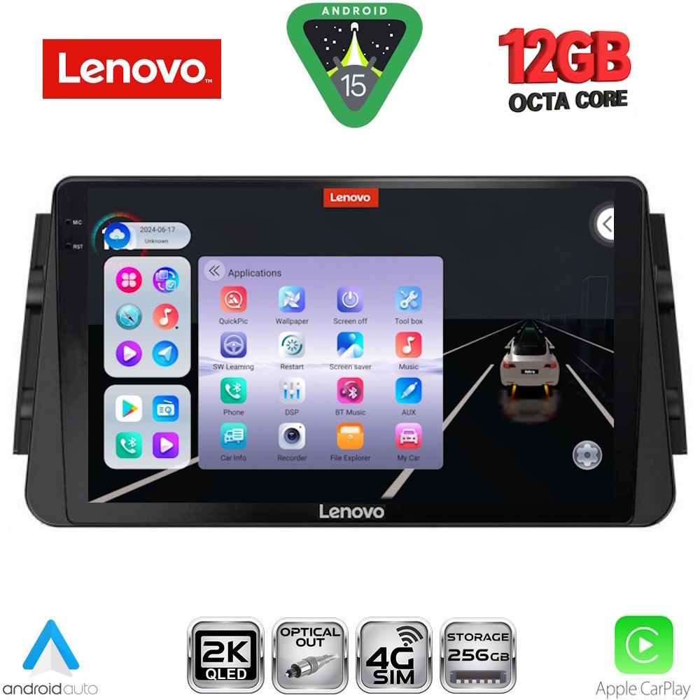 SSZ12460_15 LENOVO SSZ 12460_CPA (9inc) MULTIMEDIA TABLET for NISSAN MICRA mod. 2017-2025 - Image 1