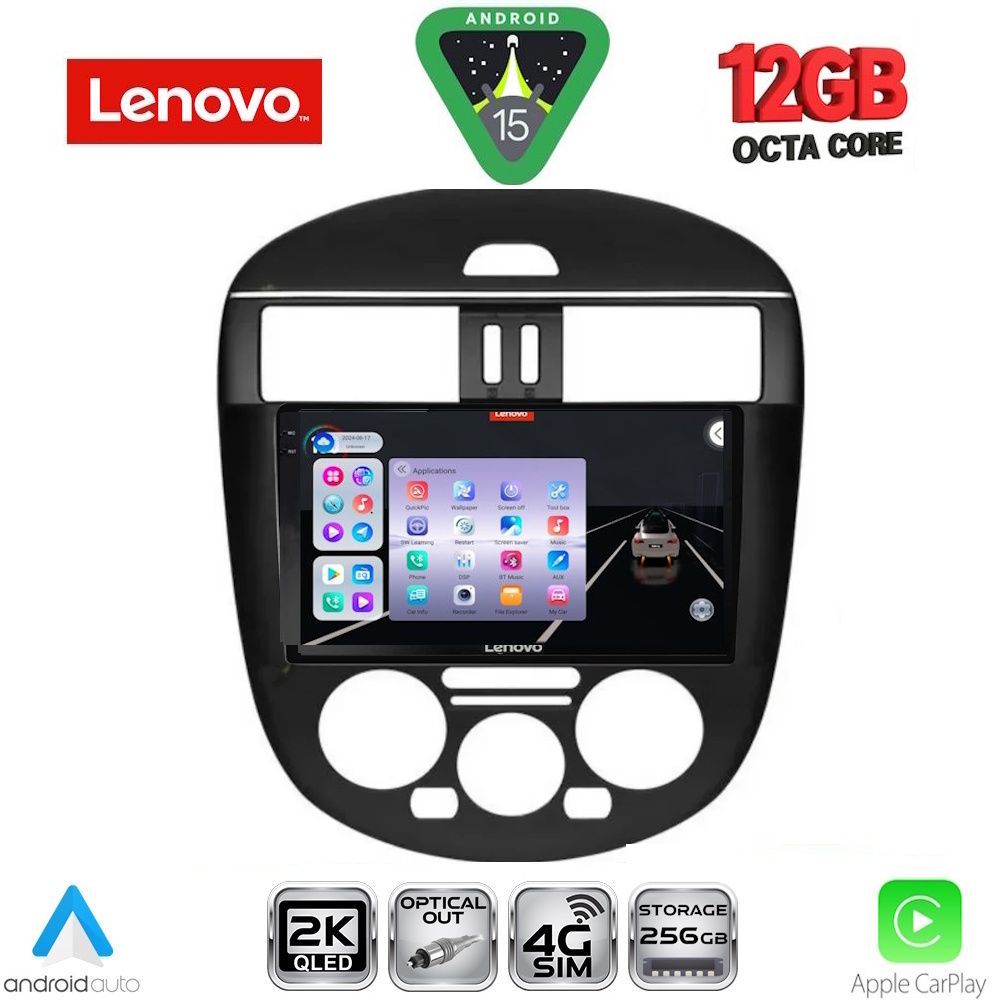 SSZ12465AC-15 LENOVO SSZ 12465B AC_CPA (9inc) MULTIMEDIA TABLET for NISSAN TIIDA mod. 2012-2015 with A/C - Image 1