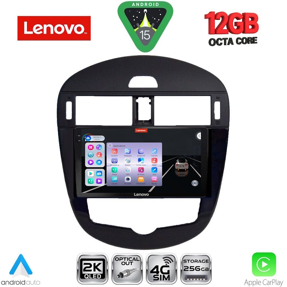 SSZ12470_15 LENOVO SSZ 12470CL_CPA (9inc) MULTIMEDIA TABLET for NISSAN PULSAR mod. 2014-2020 with CLIMA - Image 1