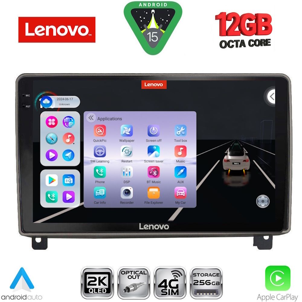 SSZ12517_15 LENOVO SSZ 12517_CPA (9inc) MULTIMEDIA TABLET for PEUGEOT 407 mod. 2004-2011 - Image 1