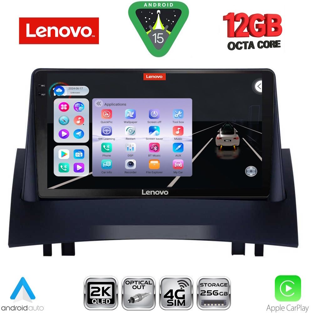 SSZ12555_15 LENOVO SSZ 12555_CPA (9inc) MULTIMEDIA TABLET for RENAULT MEGANE 2 mod. 2002-2008 - Image 1