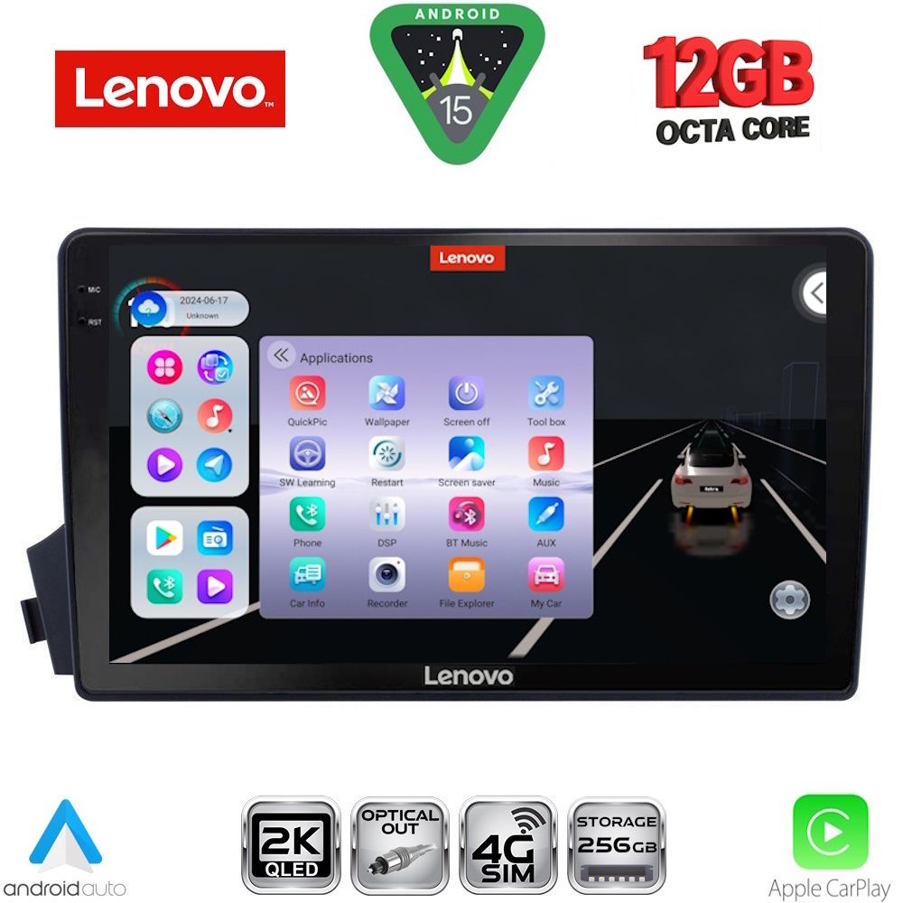 SSZ12650_15 LENOVO SSZ 12650_CPA (9inc) MULTIMEDIA TABLET for SSANGYONG ACTYON - KYRON mod. 2006-2015 - Image 1