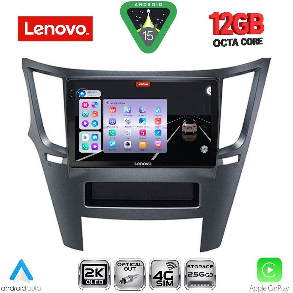 SSZ12667_15 LENOVO SSZ 12667_CPA (9inc) MULTIMEDIA TABLET for SUBARU LEGACY – OUTBACK mod. 2009-2014 - Image 1