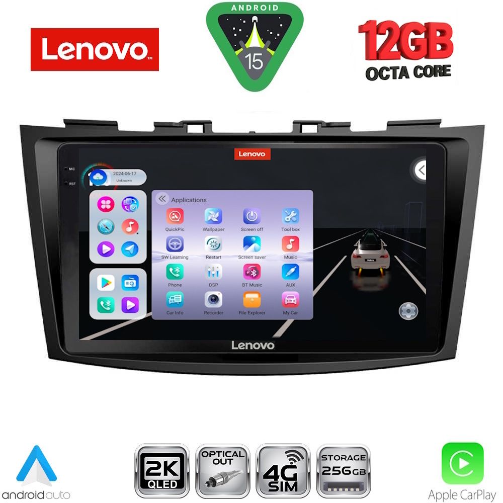 SSZ12685_15 LENOVO SSZ 12685_CPA (9inc) MULTIMEDIA TABLET for SUZUKI SWIFT mod. 2011-2016 - Image 1