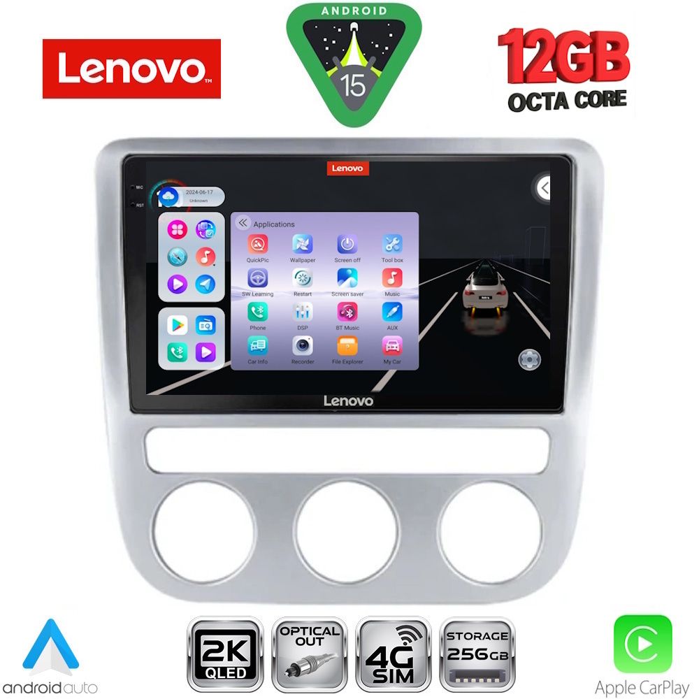 SSZ12752_15 LENOVO SSZ 12752_CPA CLIMA (9inc) MULTIMEDIA TABLET for VW EOS mod. 2006-2016 - SCIROCCO mod. 2008-2010 - Image 1