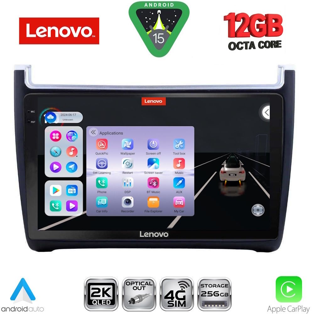 SSZ12757_15 LENOVO SSZ 12757_CPA (9inc) MULTIMEDIA TABLET for VW POLO mod. 2014-2017 - Image 1