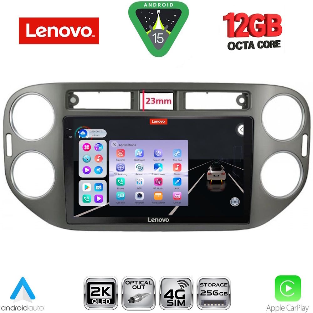 SSZ12760GR_15 LENOVO SSZ 12760GR_CPA (9inc) MULTIMEDIA TABLET for VW TIGUAN mod. 2011-2016 (GREY) - Image 1