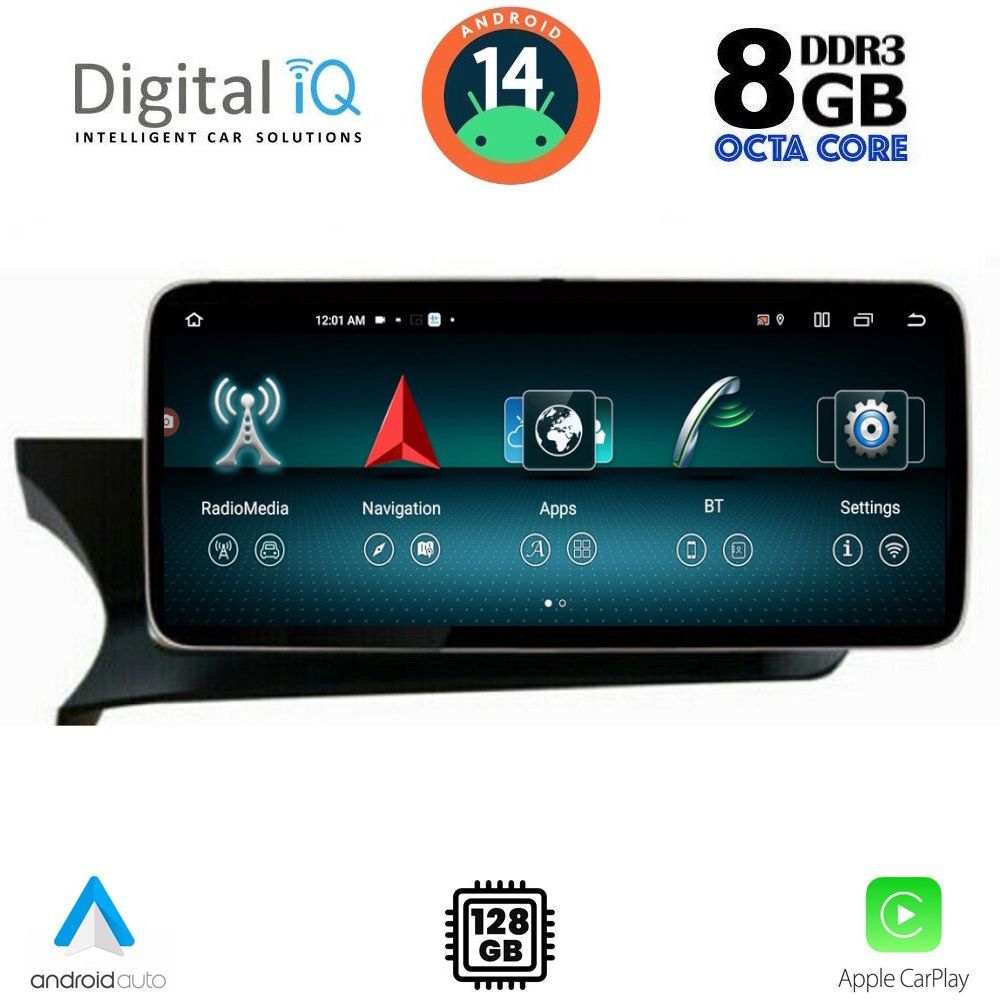 TOP19985-144 DIGITAL IQ TOP 17985B_CPA (12.3") (NTG 4.5) MULTIMEDIA SYSTEM for MERCEDES C (W204) mod. 2012-2014 - Image 1