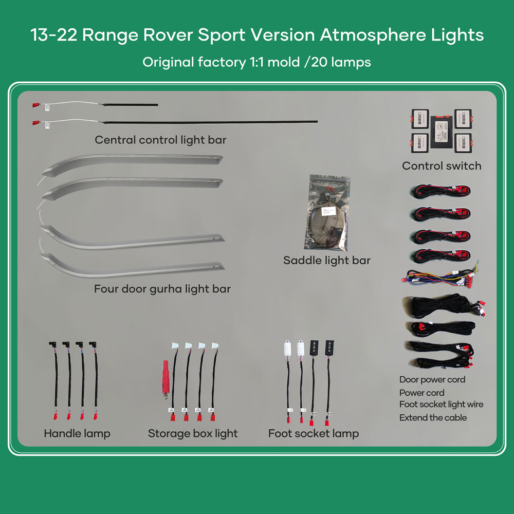 13-22_Range_Rover_Sport_20L_001 DIQ AMBIENT LR RANGE ROVER SPORT (L494) SM mod. 2013-2021 (Digital iQ Ambient Light for LAND ROVER RANGE ROVER SPORT L494 mod. 2013-2021 with 20 Lights) - Image 1