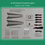 DIQ AMBIENT HONDA JAZZ III mod. 2013-2020 (Digital iQ Ambient Light Honda Jazz mod. 2013-2020 with 18 Lights)