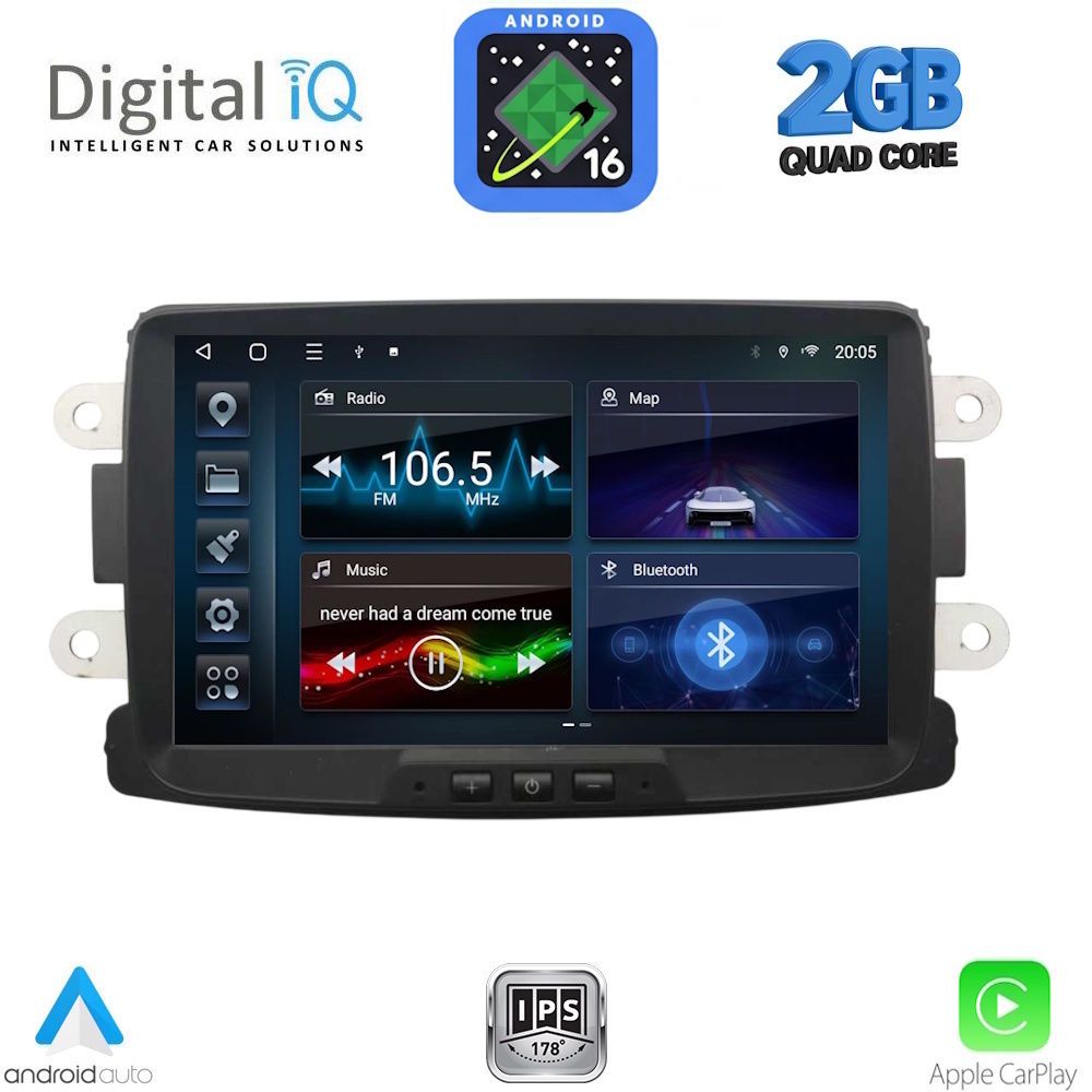BLD233_16 DIGITAL IQ BLD 233_CPA (8" DECK) MULTIMEDIA OEM for DACIA mod. 2012> – RN CAPTURE mod. 2013> - Image 1