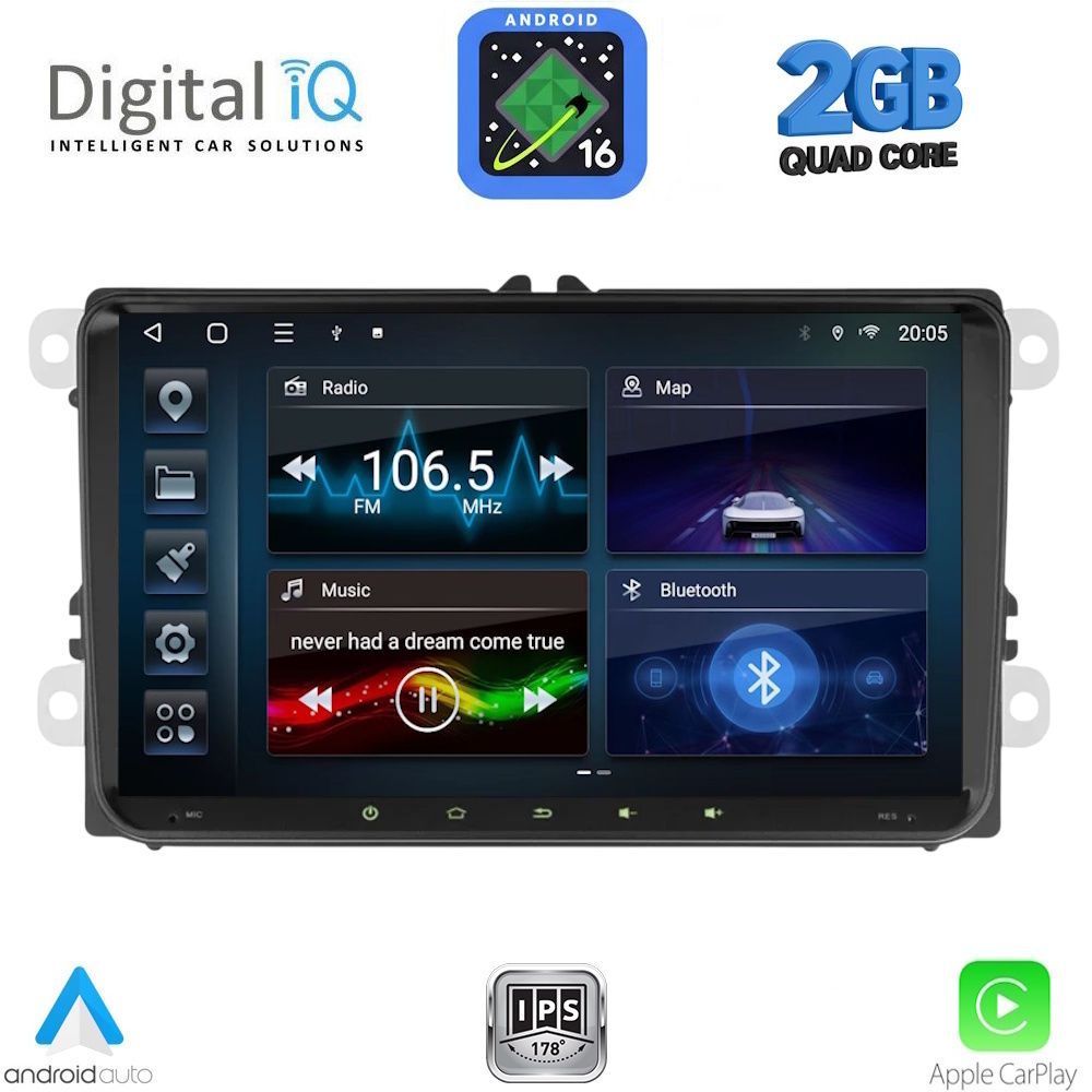 BLD280_16 DIGITAL IQ BLD 280_CPA (9" DECK) MULTIMEDIA SYSTEM for VW – SKODA – SEAT mod. 2004-2014 - Image 1