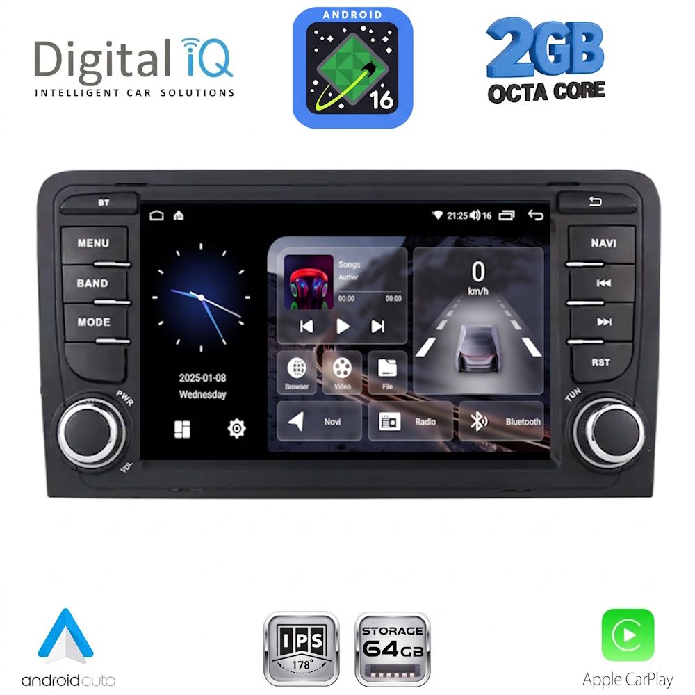 BLE349-16 DIGITAL IQ BLF 349_CPA (7" DECK) MULTIMEDIA OEM for AUDI A3 mod. 2003-2012 - Image 1