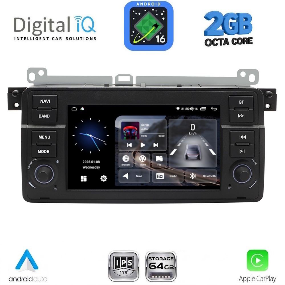 BLE352-16 DIGITAL IQ BLF 352_CPA (7″ DECK) MULTIMEDIA SYSTEM for BMW E46 mod. 1998-2005 - Image 1