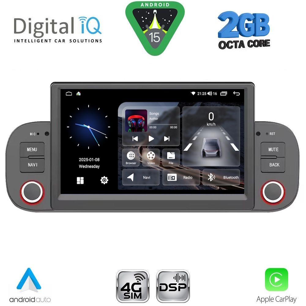 BLF322-15 DIGITAL IQ BLF 322_CPA (7" DECK) MULTIMEDIA SYSTEM for FIAT PANDA mod. 2012-2021 - Image 1
