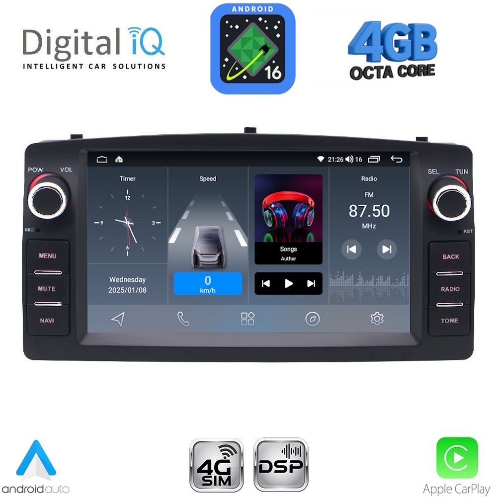 BLG410_16 DIGITAL IQ BLG 410_CPA (7″ DECK) MULTIMEDIA OEM for TOYOTA COROLLA mod. 2000-2006 - Image 1