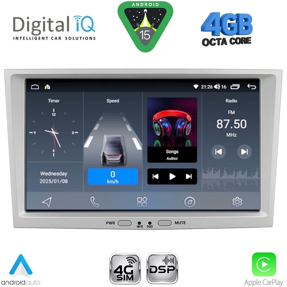 BLG418SL_15_ DIGITAL IQ BLG 418SL_CPA (8" DECK) MULTIMEDIA SYSTEM for OPEL ALL mod. 2004-2014 (SILVER) - Image 1