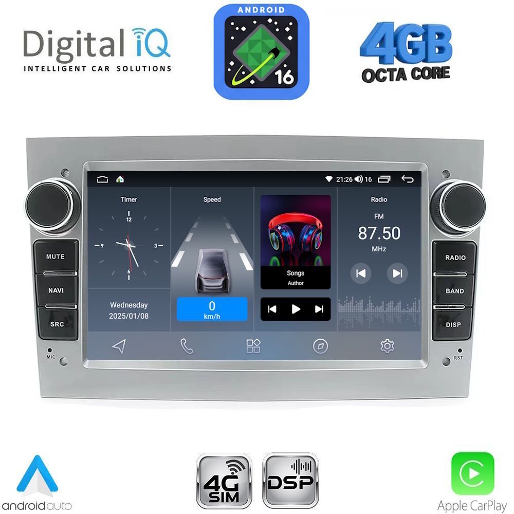 BLG419SL_16 DIGITAL IQ BLG 419SL_CPA (7" DECK) MULTIMEDIA SYSTEM for OPEL ALL mod. 2004-2014 (SILVER) - Image 1