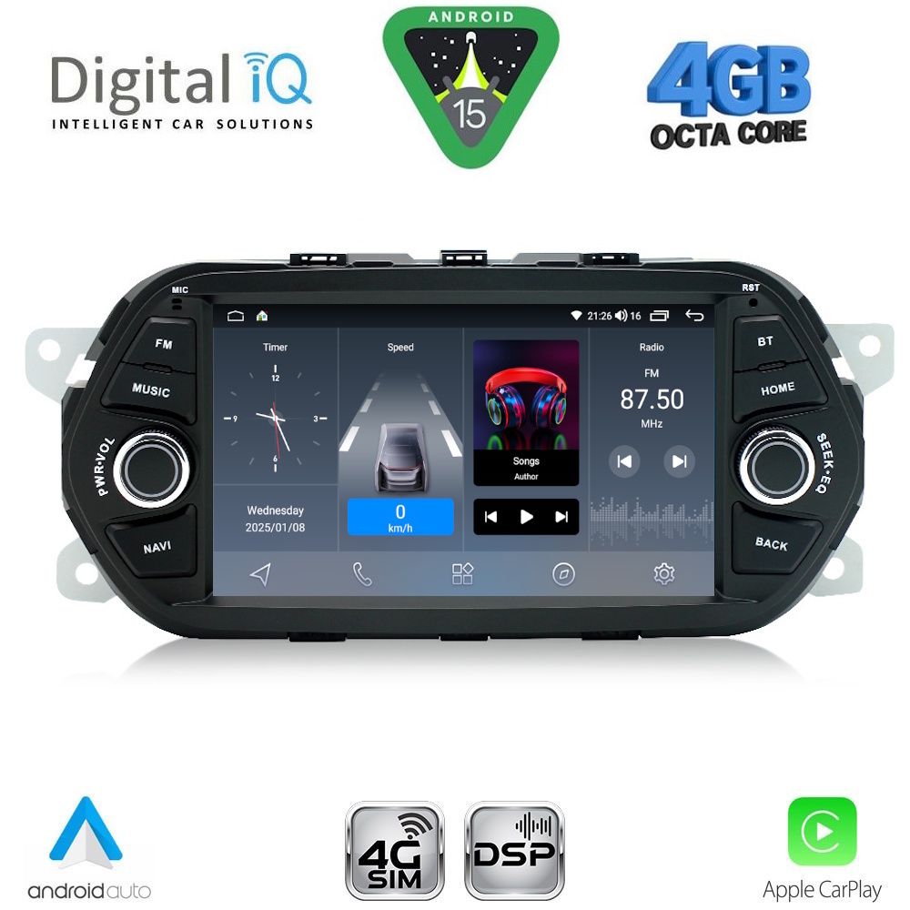 BLG455-15 DIGITAL IQ BLG 455_CPA (7″ DECK) MULTIMEDIA OEM for FIAT TIPO mod. 2015-2023 - Image 1