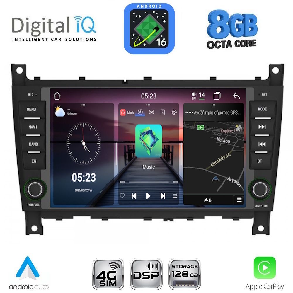 BLM593-16 DIGITAL IQ BLM 593_CPA (7" DECK) MULTIMEDIA OEM for MERCEDES C W203 – CLK W209 mod. 2004-2008 - Image 1
