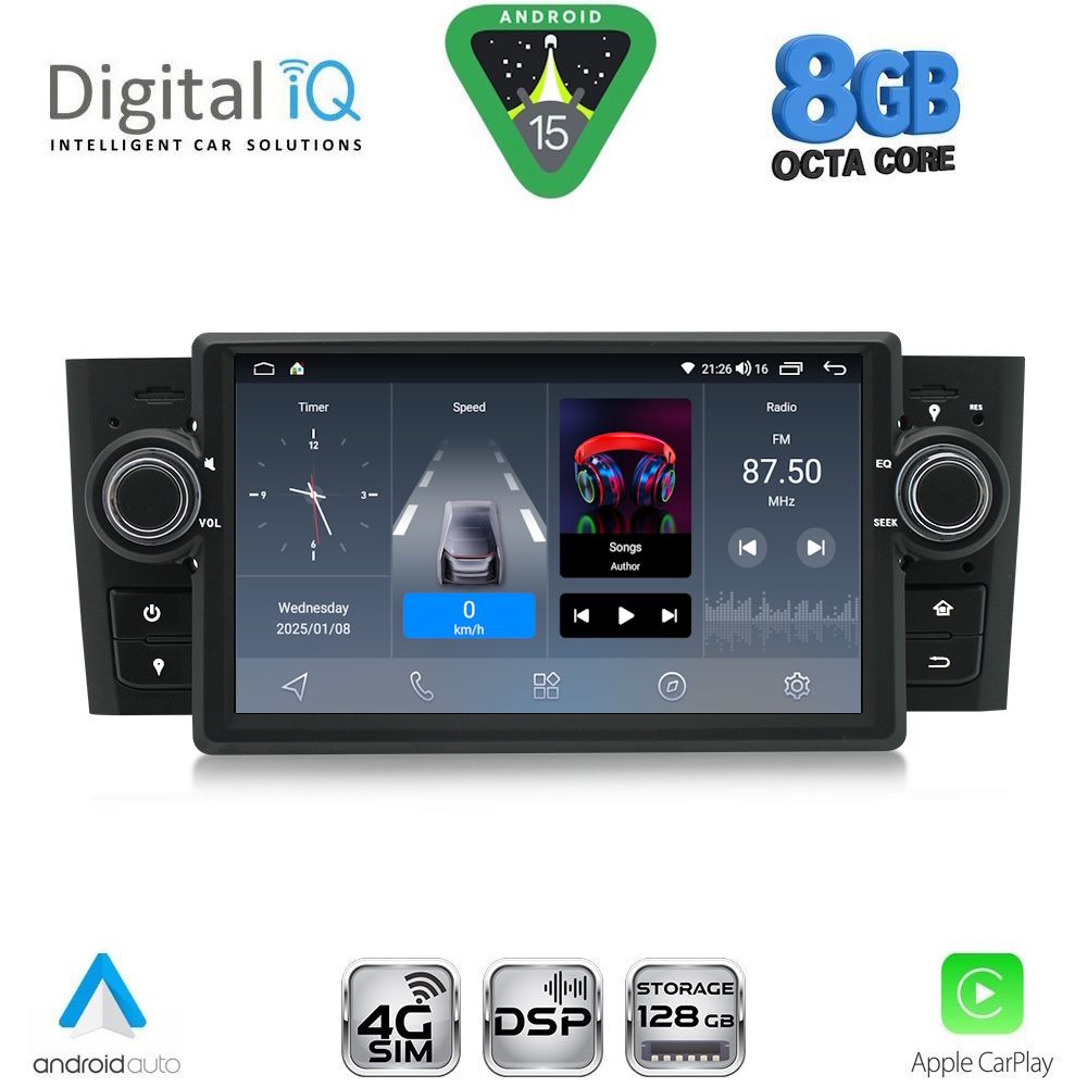 BLM763-15 DIGITAL IQ BLM 763_CPA (7" DECK) MULTIMEDIA OEM for FIAT GRANDE PUNTO mod. 2005-2012 - Image 1